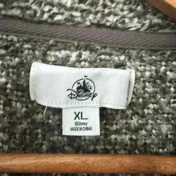 Disney World Plush Fleece Full Zip Jacket Olive Green & White Women's Size XL - Picture 3 of 7